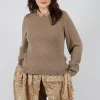 Ribbed Sleeve Jumper in Camel Mel