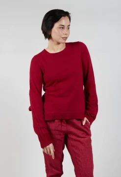 Ribbed Sleeve Jumper in Sunset