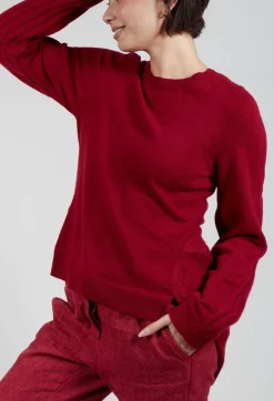 Ribbed Sleeve Jumper in Sunset