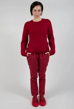 Ribbed Sleeve Jumper in Sunset