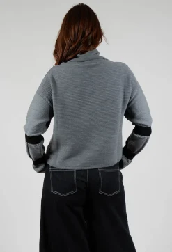 Ribbed Sweater in Steel Grey