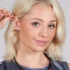 Ripple Earrings in Bronze