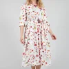 Roele Dress in Red Flower Print