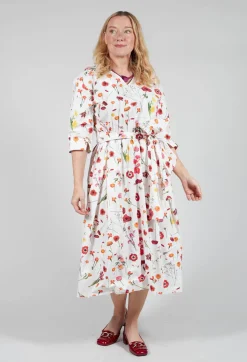 Roele Dress in Red Flower Print