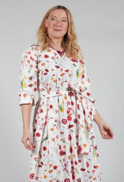 Roele Dress in Red Flower Print