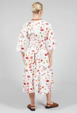 Roele Dress in Red Flower Print