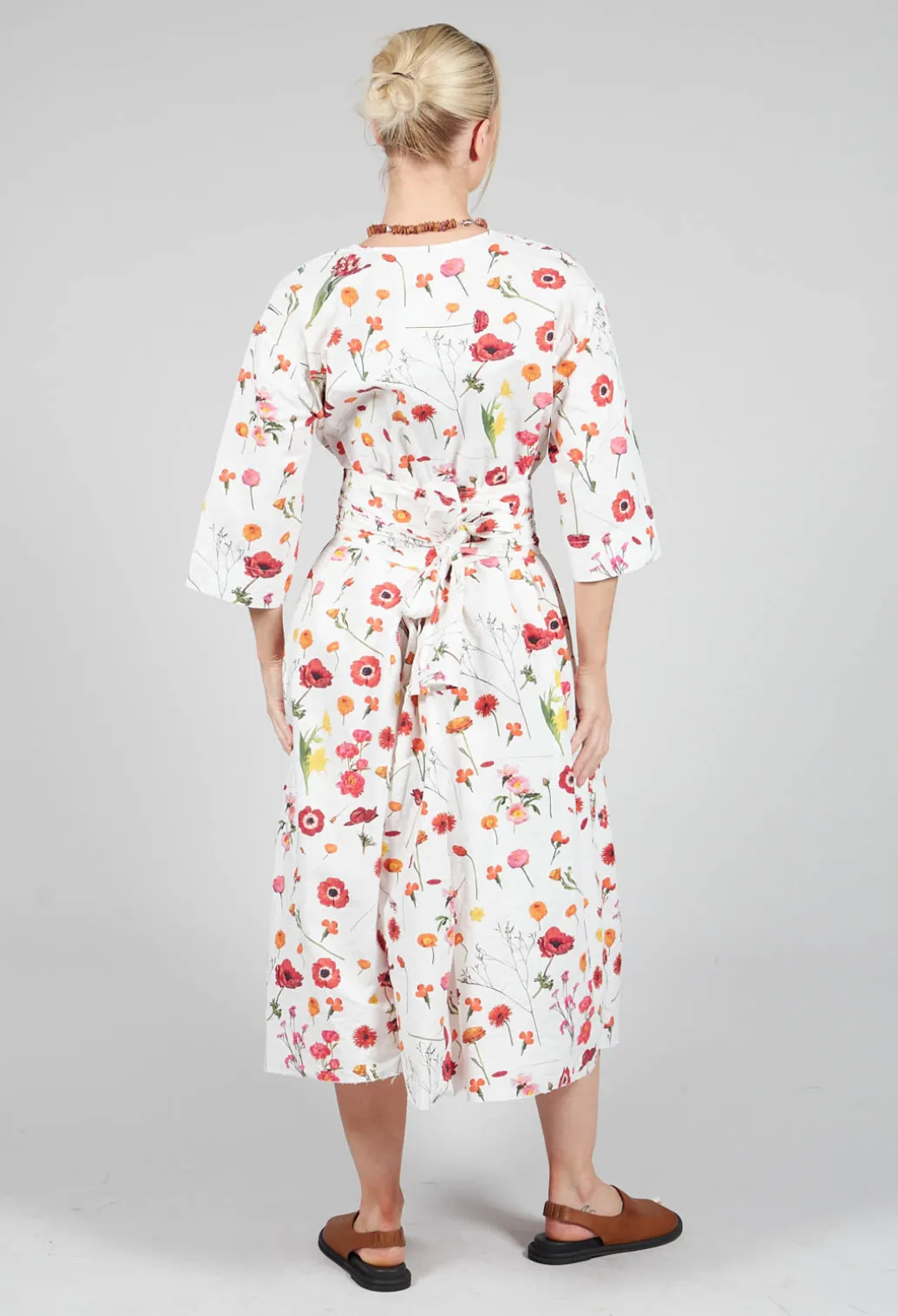 Roele Dress in Red Flower Print