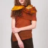Roll Neck Knitted Vest in Tumeric
