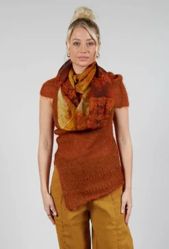 Roll Neck Knitted Vest in Tumeric