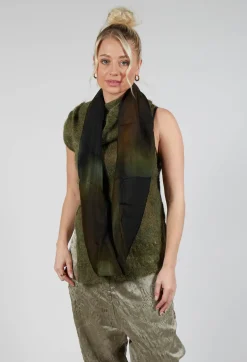 Roll Neck Knitted Vest in Moss