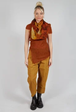 Roll Neck Knitted Vest in Tumeric