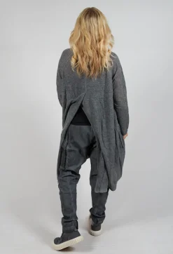 Rolled Neckline Tunic in Coal Cloud