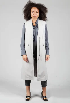 Romantic Long Sleeved Shirt in Metallic Grey