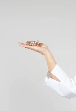 Rose Gold Springwire Woven Ball Bracelet