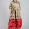 Roselle Top in Almond Flowers