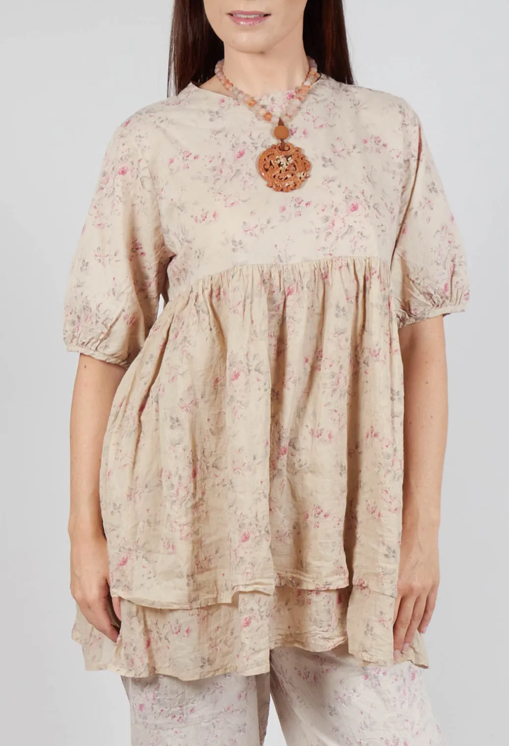 Roselle Top in Liberty Beige Print