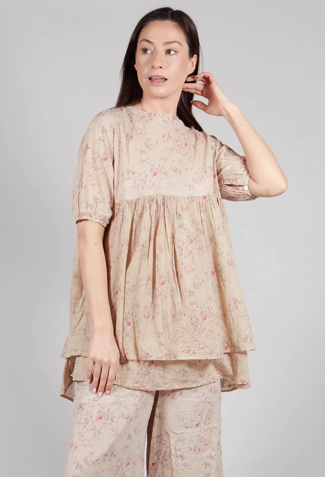 Roselle Top in Liberty Beige Print
