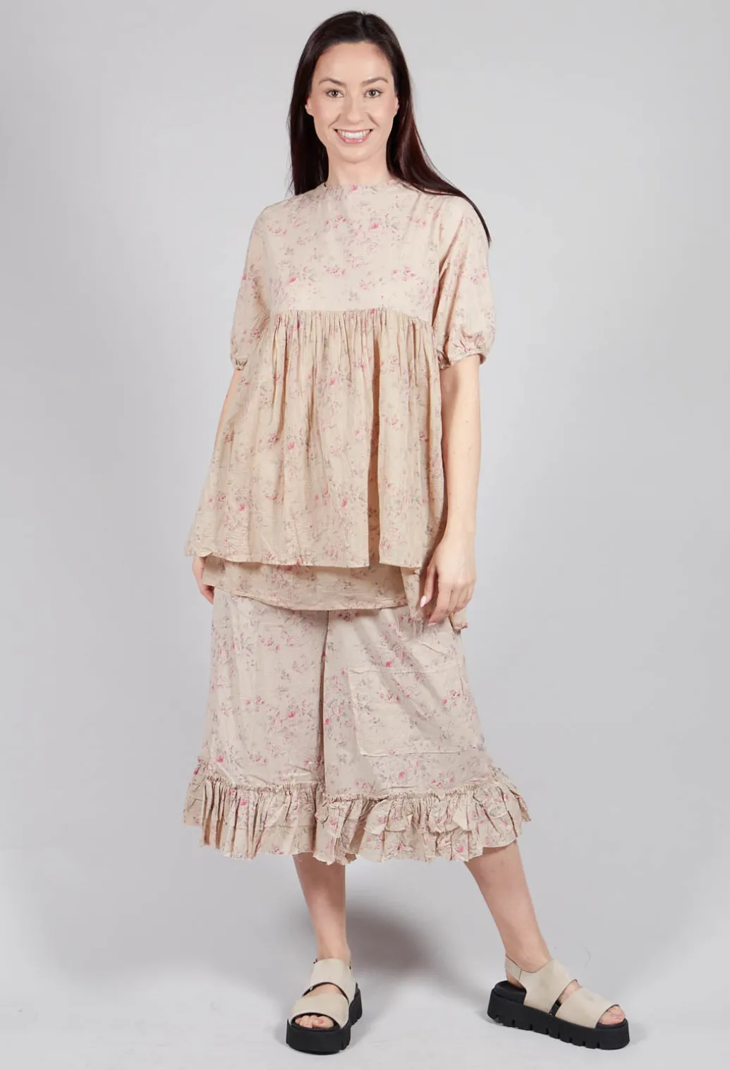 Roselle Top in Liberty Beige Print