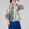 Rosita Aztec Top in Ecru