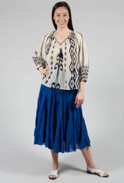Rosita Aztec Top in Ecru