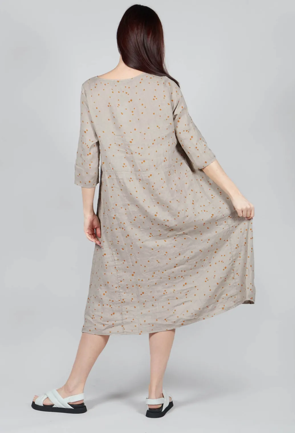 Rothko Ls Dress In Ambra