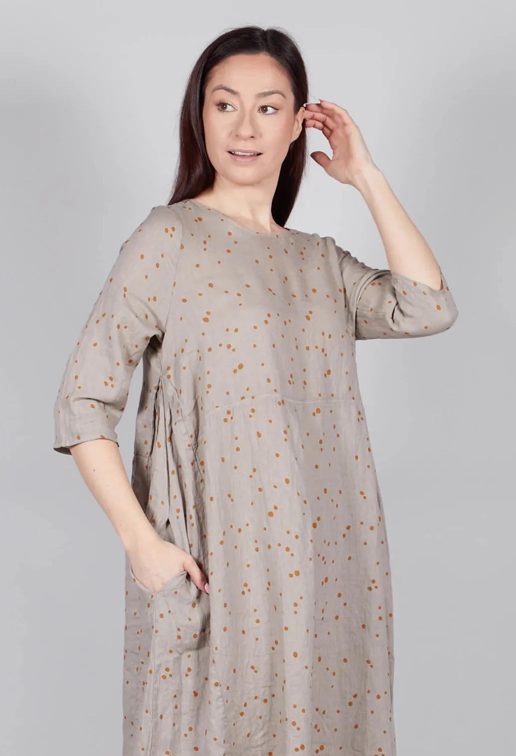 Rothko Ls Dress In Ambra