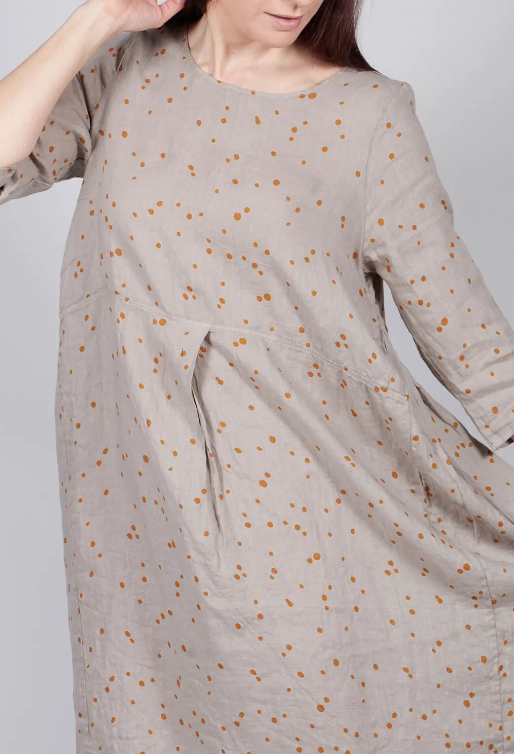 Rothko Ls Dress In Ambra
