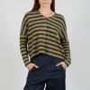 Round Neck Cardigan in Blu