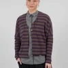 Round Neck Cardigan in Purple