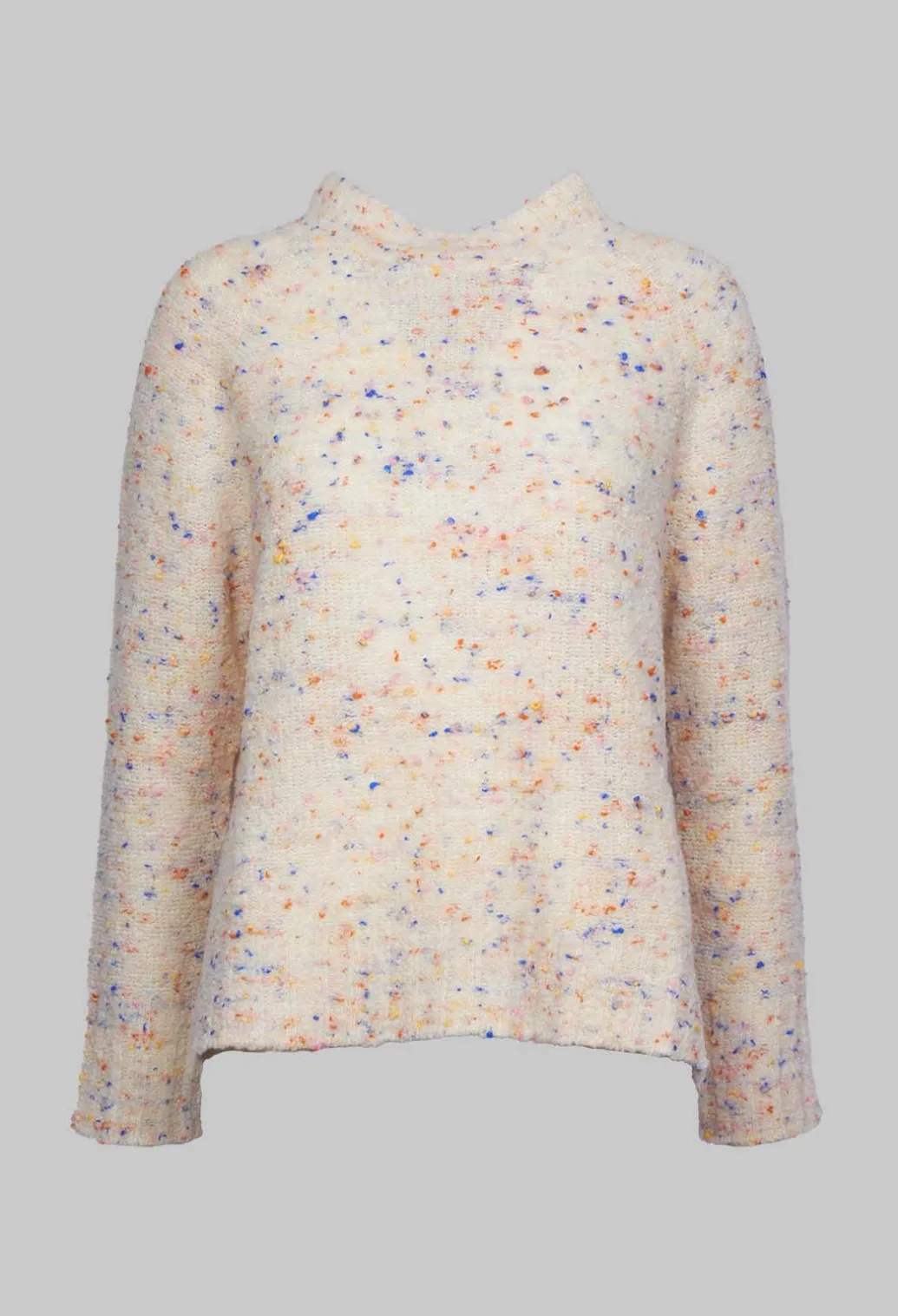 Round Neck Flared Jumper in Multicolour