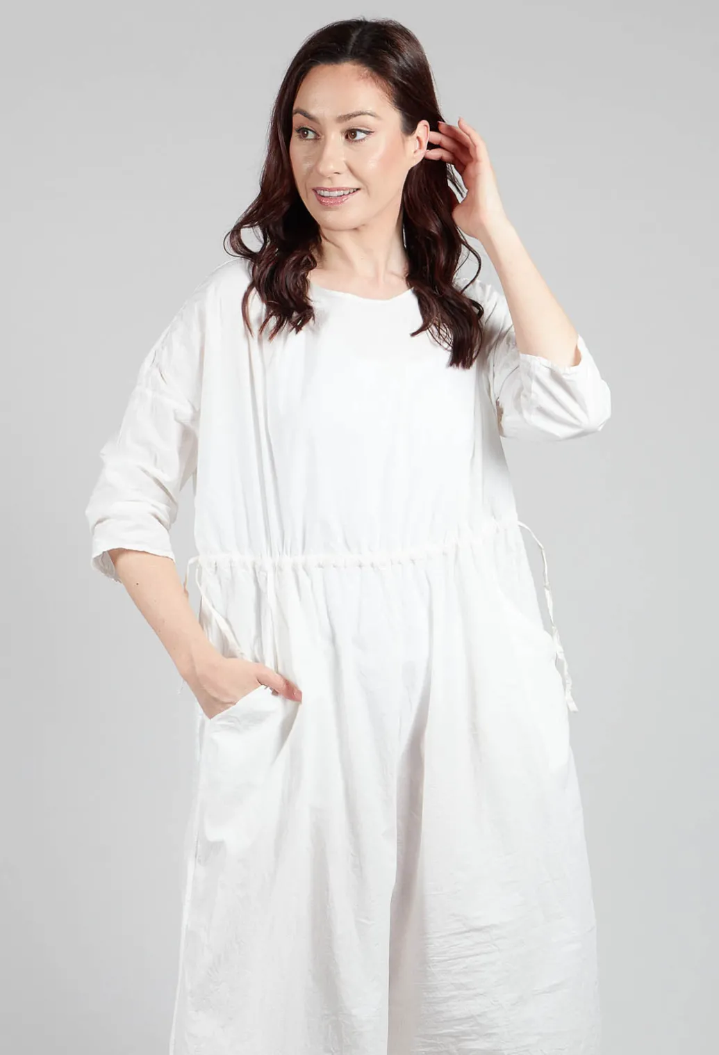 Round Neck Jumpsuit TC in Milk