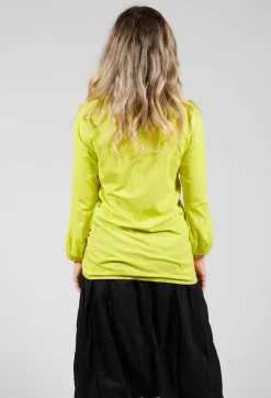 Round Neck Long Sleeved T Shirt with Bell Sleeves in Spring