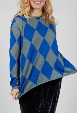 Round Neck Top in Coal Amparo Blue