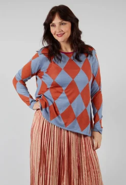 Round Neck Top in Jacaranda Ginger