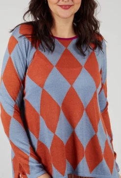 Round Neck Top in Jacaranda Ginger