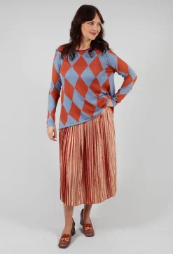 Round Neck Top in Jacaranda Ginger