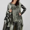Round Neck Top with Lettering Design in Defender Print