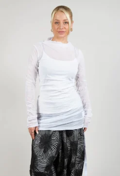 Ruched Aspi Top in White