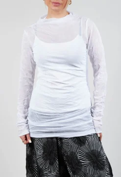 Ruched Aspi Top in White