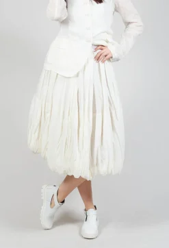 Ruched Balloon Skirt in Callas Stiff