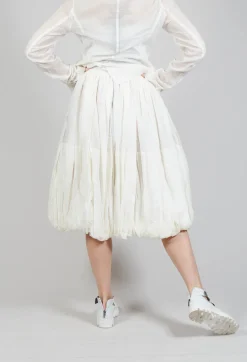 Ruched Balloon Skirt in Callas Stiff