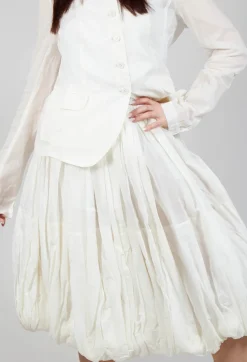 Ruched Balloon Skirt in Callas Stiff