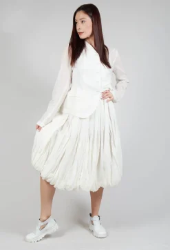 Ruched Balloon Skirt in Callas Stiff