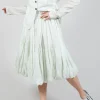 Ruched Balloon Skirt in Tulip 10% Stiff