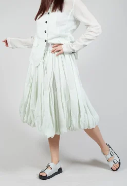 Ruched Balloon Skirt in Tulip 10% Stiff