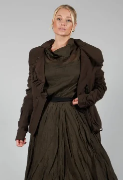 Ruched Detail Jacket in Kaffee