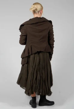 Ruched Detail Jacket in Kaffee