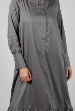 Ruched Hem Dress in Taupe