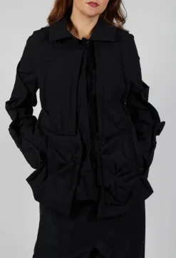 Ruched Jacket in Black