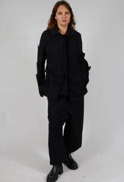 Ruched Jacket in Black